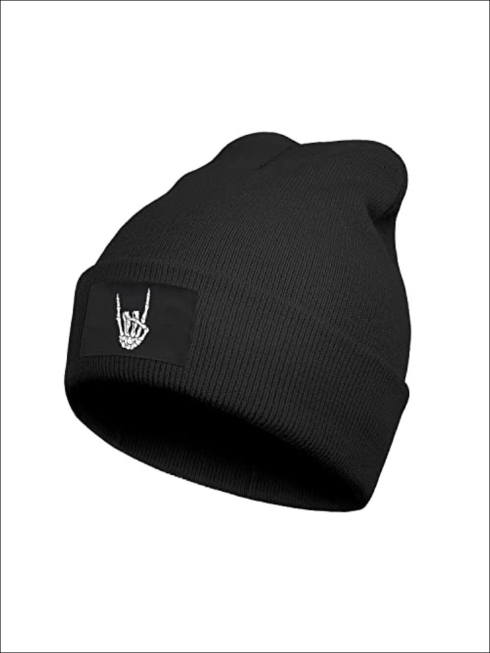 Acrylic Beanie Hat Skull Embroidered Warm Winter Cap Adjustable Unisex